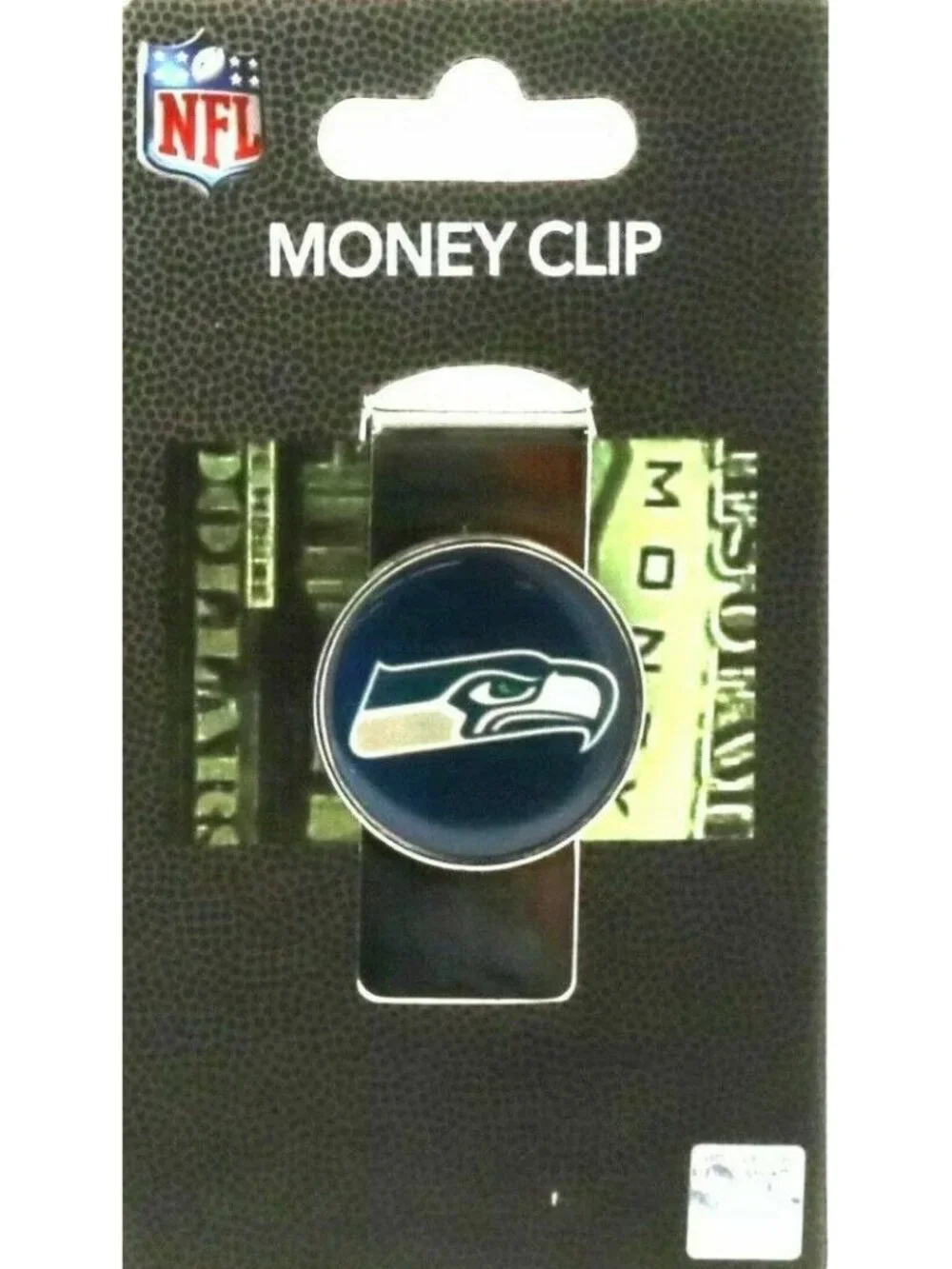 SEATTLE SEAHAWKS MONEY CLIP SPRING STAINLESS STEEL MONEY CLIP NFL OFFICIAL